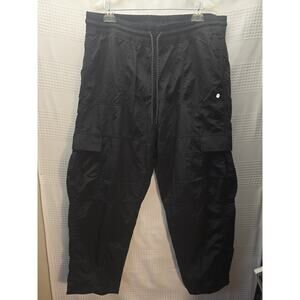 Avia Windbreakers Womens Size XL Black Side Pockets Pull On Elastic Waist 6875